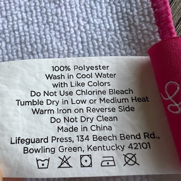 Lilly Pulitzer Golden Hour Oversized Microfiber Lounge Towel Bright Floral GUC - Picture 6 of 6